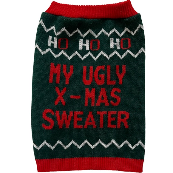 ⭐️ 4/$25 My Ugly X-Mas Sweater, Dog Fair Isle Christmas Pet Sweater, Size: Small - Picture 8 of 10